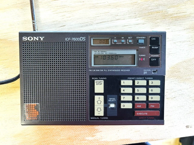 Radio Sony ICF-490L Portable – 3 Bandes FM/MW/LW – Noir – Occasion Bon état