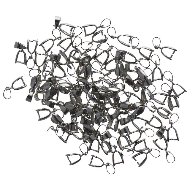 Lot De 50 Fermoirs à Pince Pour Pendentif Plaqué Or 14K - Trou 4x6 Mm - Pour Fabrication De Bijoux, Colliers, Bracelets - 6