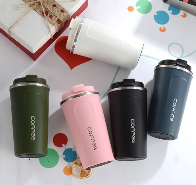Reusable Insulated Coffee Cup Stainless Steel Thermal Leakproof Mug Double Wall