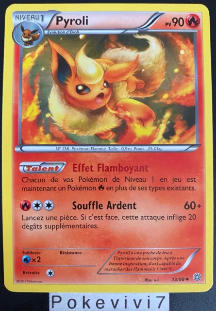 Carte Pokemon PYROLI 13/98 Unco XY7 FR