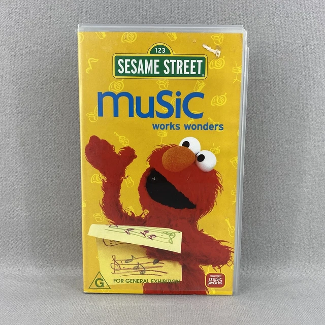 SESAME STREET ELMO Music Wonders VHS Video Tape Childrens Kids TV Show