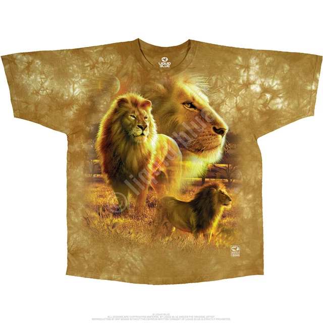 T-shirt Style Tatouage Africain - Motif Lion Tribal Jungle, Taille M, En Coton