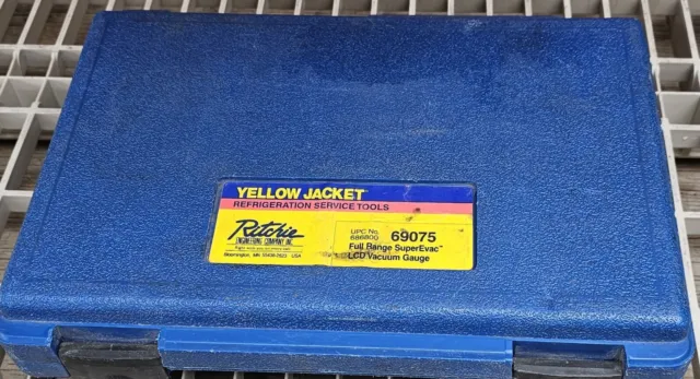 Yellow Jacket 69075 ~ Full Range SuperEvac LCD Vacuum Gauge in Case