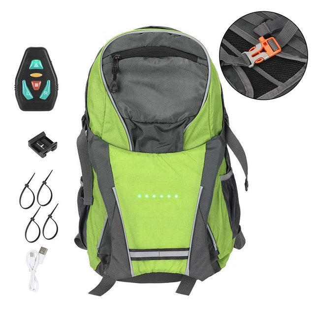 FOR CYCLING REFLECTIVE Backpack Multiple Signal States LED Turn Signal ...