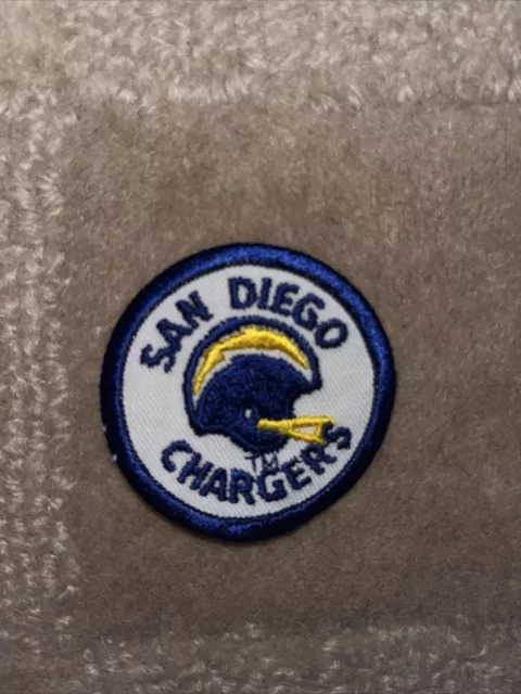 Los Angeles San Diego Chargers Football Helmet Logo NFL Round Embroidered Patch