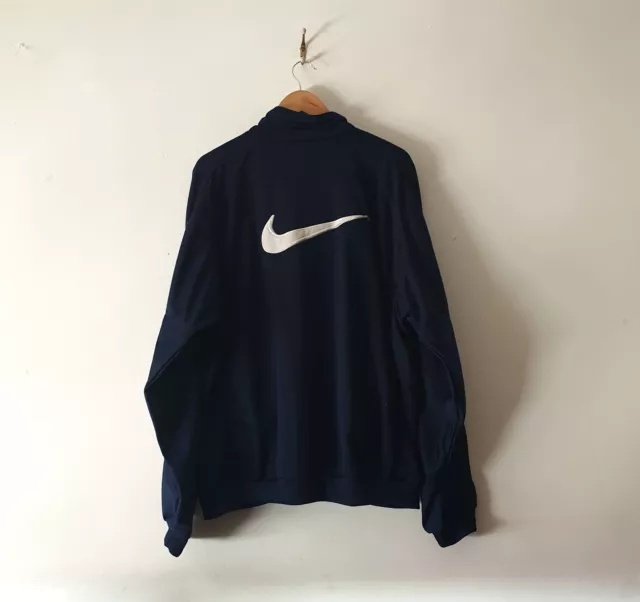 Nike vintage retro mens size XL long sleeve track jacket Big swoosh Logo 90s