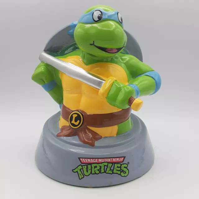Teenage Mutant Ninja Turtles Leonardo 3D Ceramic Coin Piggy Bank 2015 TMNT FAB