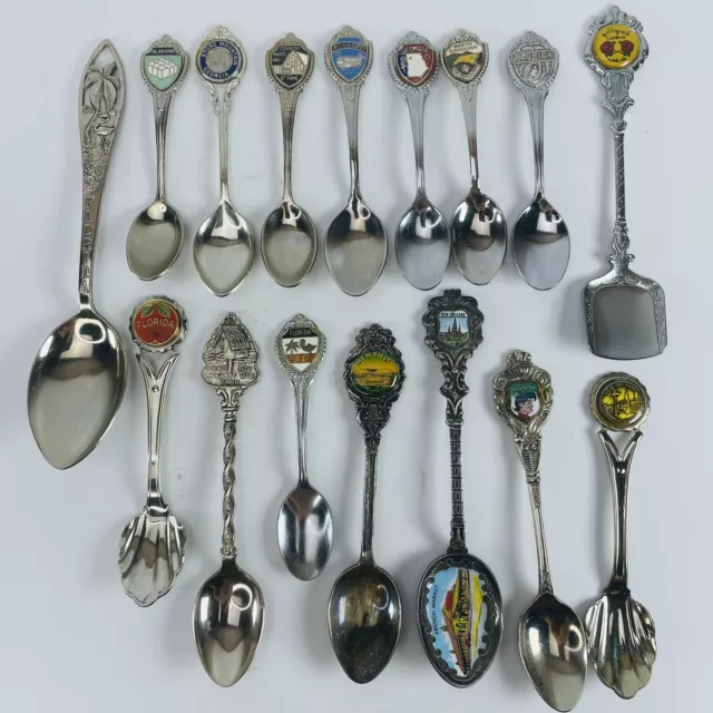 16 Collectible Souvenir Spoons Gulf Coast State Landmarks New Orleans Florida