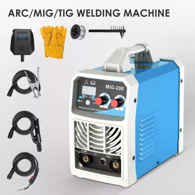 MIG 200 MIG Welder ARC MIG Gasless No Gas Flux Core Wire IGBT Welding Machine