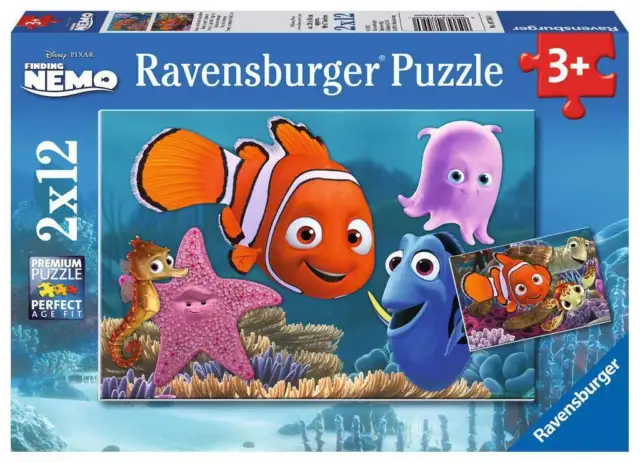 Ravensburger Puzzle 075560 Nemo der kleine Ausreisser 3+ Jahre 2x12 Teile