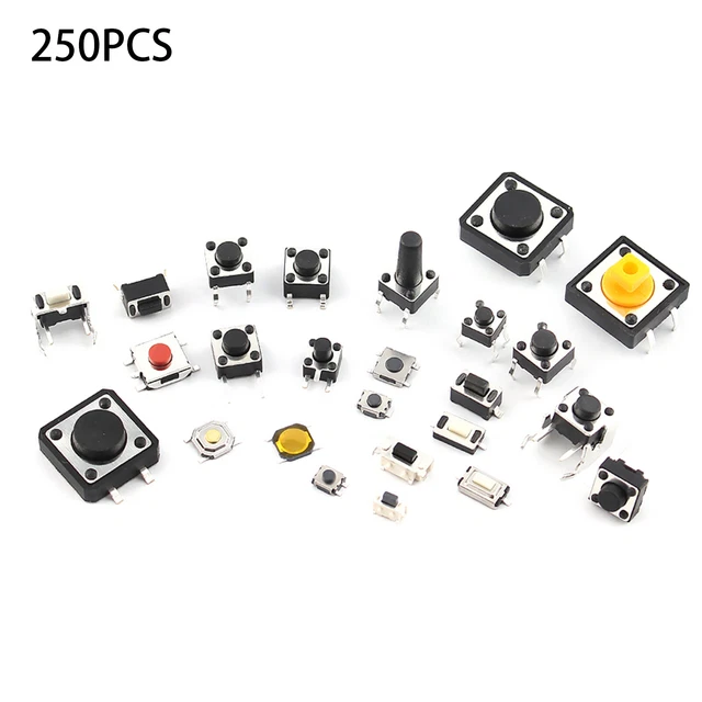 25TYPE ASSORTED MICRO Switch Push Tact Button ON/OFF Touch Button