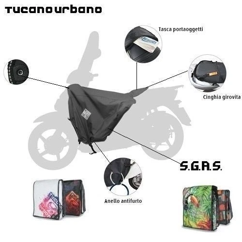 Tucano Urbano Termoscud Nero R081 Per Piaggio Beverly 350 Ie 2017