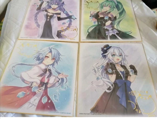 LOT4 Hyperdimension Neptunia Sign Shikishi Noir Veil Blanc Tsunako PurpleHeart