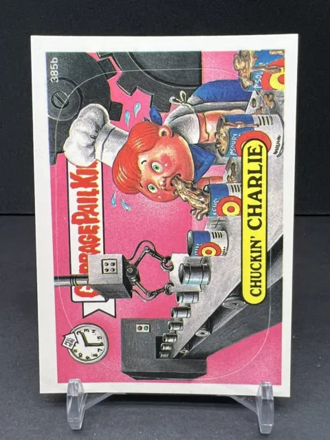1987 Topps Garbage Pail Kids Series 10 Chuckin Charlie 385b 2 Star Red GG