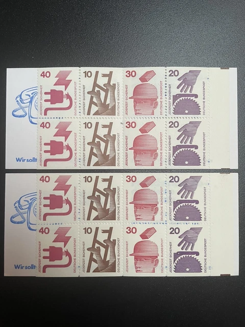 Bund BRD Unfallverhütung mit Druckerzeichen , Mi. - Nr. 695, 696, 699 , 698