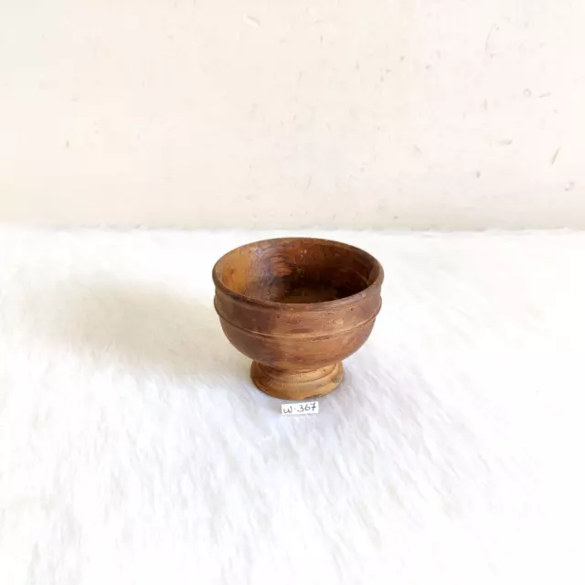 Vintage Old Handcrafted Wooden Bowl Kitchen Decorative Home Collectible W367