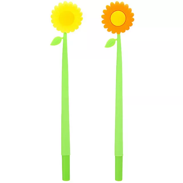 2 Pcs Kunststoff Sonnenblumen Stift Student Kinderparty Geschenk Kawaii 2