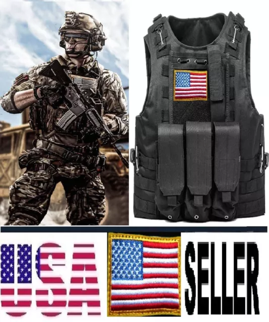 U.S Army Military Police Tactical Vest Combat Airsoft Hunting Training Gear  Mult