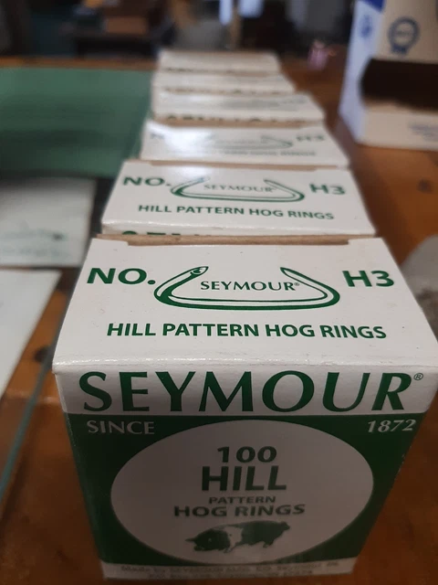 6 Pks Seymour No. H3 Hill Patter Hog Rings (Qty of 100)