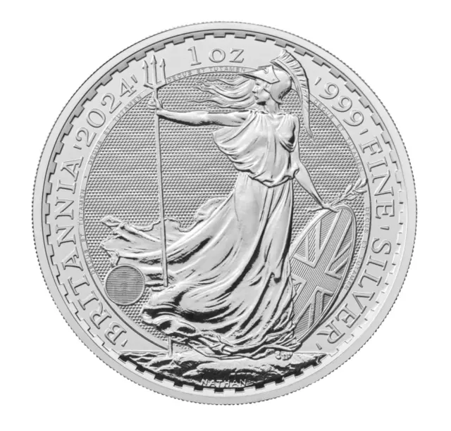 Simply Pièces ~2024 Argent Britannia 1OZ 1 Once 0.9kg .958 Fin Pièce Argent