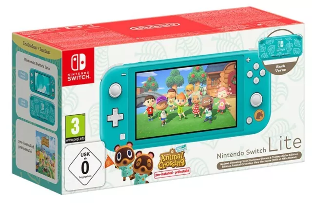 Nintendo Switch Lite Console Turchese Aloha Tommy + Animal Crossing New Horizon