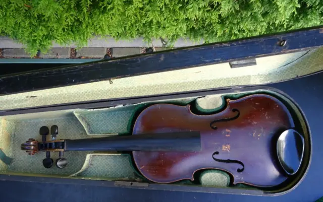 Alte Geige Violine Full Size  ca. 59,5 cm Korpus ca. 36,3 cm ( 40 )
