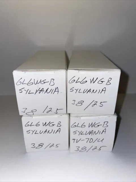 Matched Quad 6l6WGB Sylvania Tubes