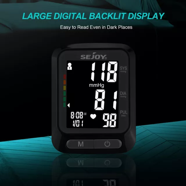 Monitor digital de presión arterial de muñeca máquina BP detección automática de frecuencia cardíaca 3