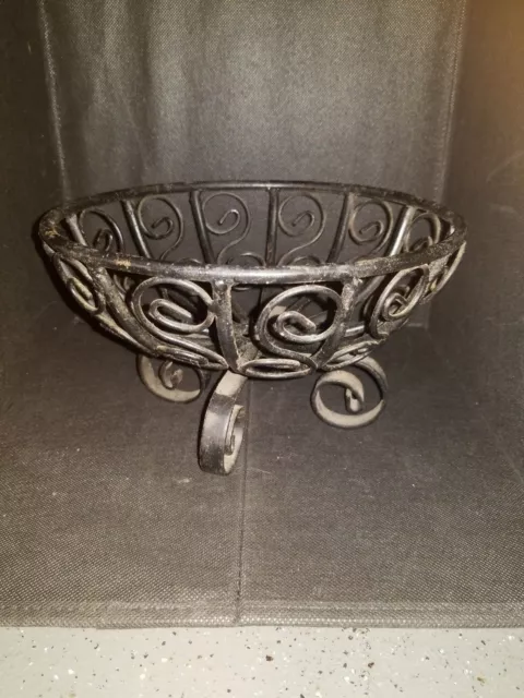 wrought iron fruit basket