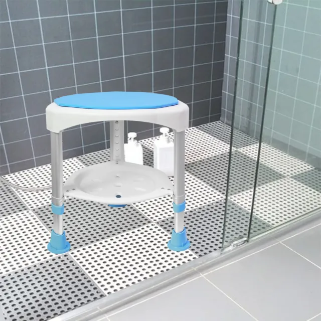 Taburete de ducha giratorio 360° taburete de ducha ajustable taburete de baño taburete de baño 200 kg DE