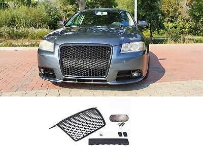 Fits for Audi A3 8P 8PA S-Line Mesh Grill Debadged Front Grill Emblemholder