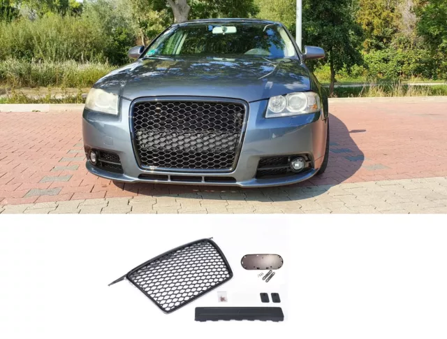 Passend für Audi A3 8P NUR S-Line Kühlergrill Wabengrill Grill Emblemhalter