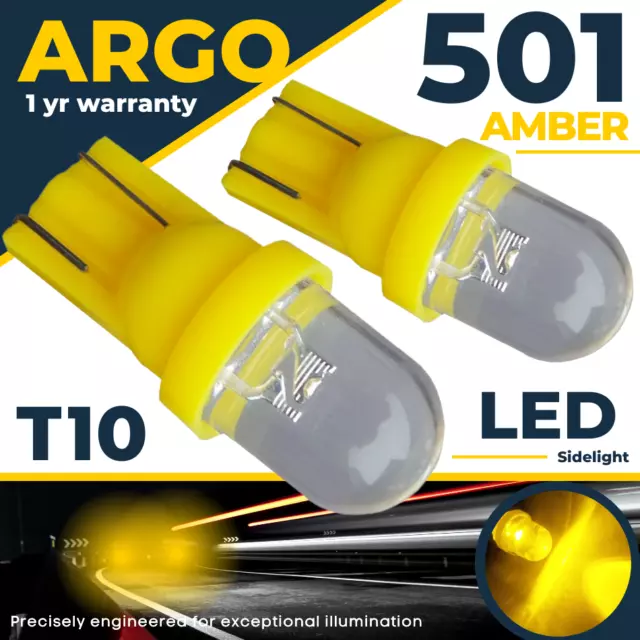 Fits Ford Focus MK3 Led Amber 2010-2018 Turn Side Repeater Indicator Light Bulbs