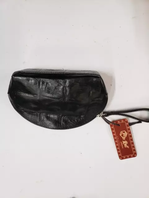 Pelletterie Bag Womens One Size Black Leather Crocodile Strap Zipper Tote Bag