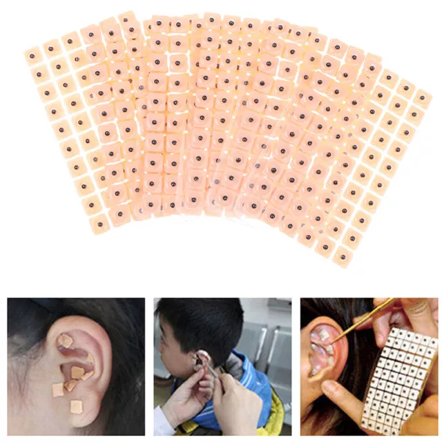 600pcs Disposable Ear Press Seeds Acupuncture Vaccaria Plaster Bean Massage> ^❤