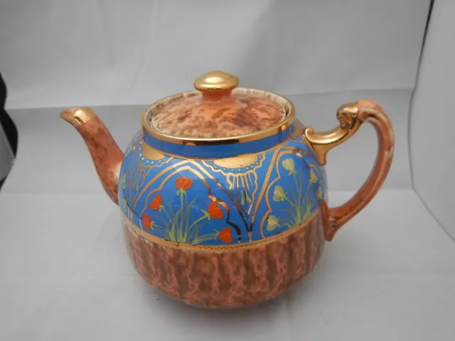 Vintage English pottery Enamel teapot