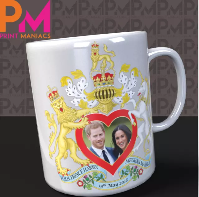 Prince Harry and Meghan Markle Royal Wedding Commemorative Mug HRH souvenir
