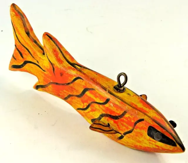 ICE FISHING & SPEARING DECOY Handsome North Central USA Working Folkart  Lure $65.50 - PicClick