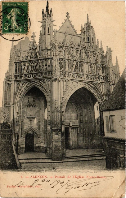 CPA AK ALENCON - Portail de l'Église N.-D. (355141)