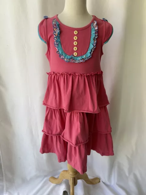 Matilda Jane Girls Pink Ruffle Dress Size 10