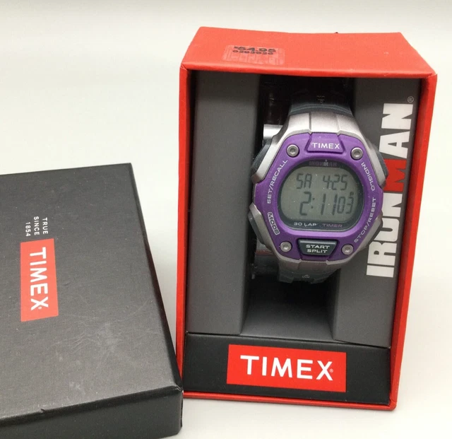 TIMEX IRONMAN WATCH Women Digital Purple Tone 30 Lap With Box Original