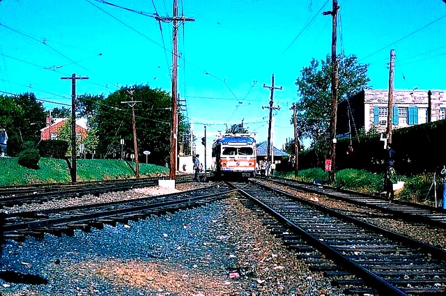 Original Kodachrome Slide Septa Trolley #21 Drexel Brook, Pa October 17, 1982