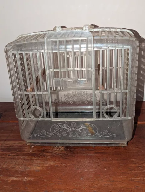 Adorable Vintage Lucite Plastic Birdcage