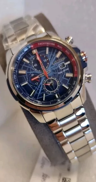 Citizen Eco-Drive Marvel Spider-Man Chronograph  CA0429-53W RRP £299 NEW & BOXED