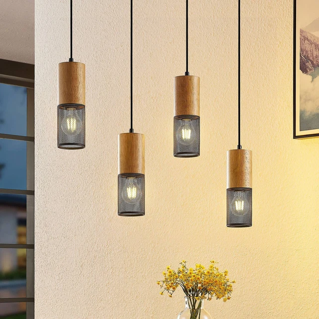 Lindby Pendelleuchte 'Parino' (Modern) in Schwarz aus Metall u.a. für Wohnzimmer