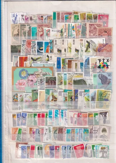 ASIE TOUS PAYS lot de 155 timbres obliteres  cote ??