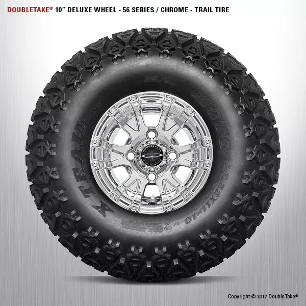 Set De 4 Double Take Chrome 56 Séries Soulevé Roue Et Pneu Golf Cart