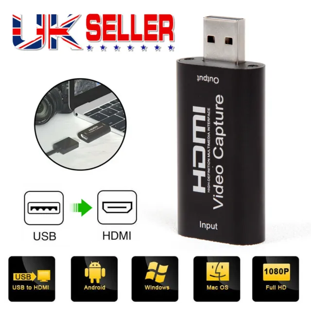 1080P Full HD Audio Video Capture Card 4K HDMI to USB 2.0 Video Capture Device