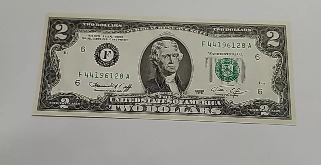 US Bicentennial $2 Two Dollar Bill SERIES 1976 Uncirculated FREE SHI
