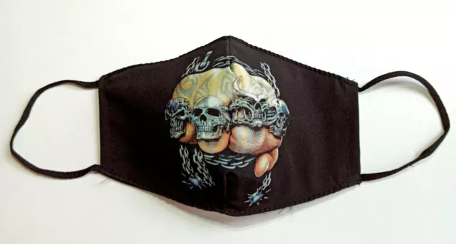 Masque De Protection Alternatif Noir En Tissu Lavable Et Réutilisable T.Unique 2